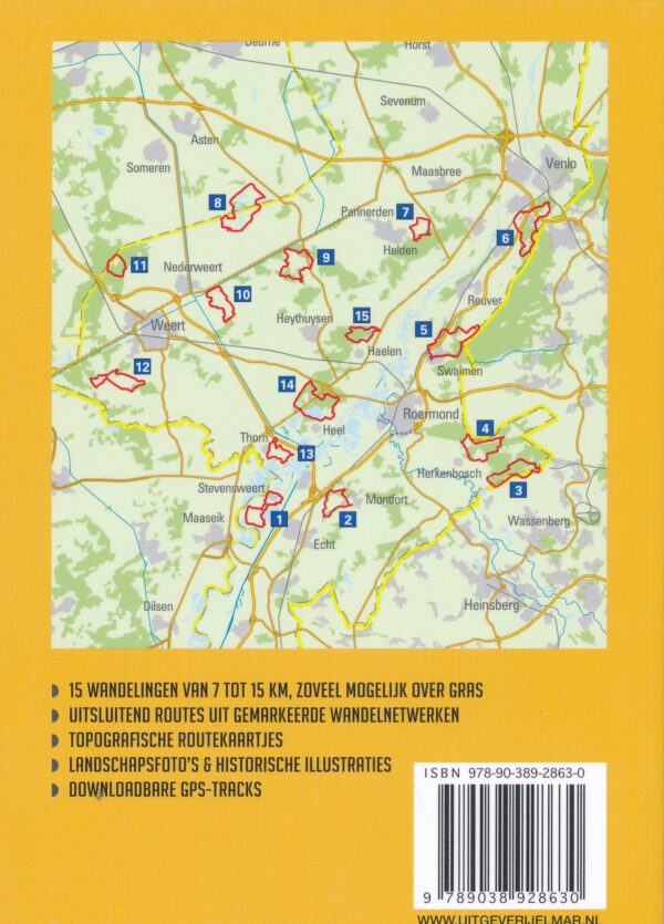 De Mooiste Netwerkwandelingen: Hart van Limburg 9789038928630 Lea Aarts en Paul Monod de Froideville Elmar Netwerkwandelingen  Wandelgidsen Noord- en Midden-Limburg