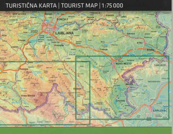 Notranjski Kras, Brkini, Dolenjska, Bela Krajina | kaart 1:75.000 3830048521062  Kartografija   Fietskaarten, Landkaarten en wegenkaarten Slovenië