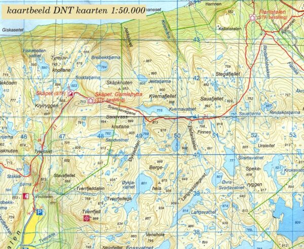 DNT-2681  Lysefjorden | topografische wandelkaart 1:50.000 7046660026816  Nordeca Turkart Norge 1:50.000  Wandelkaarten Zuid-Noorwegen