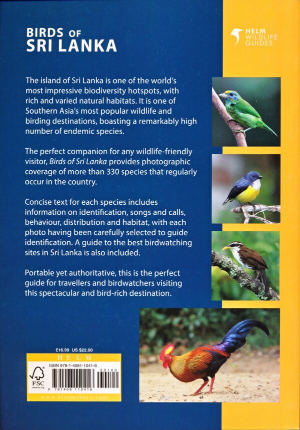 Birds of Sri Lanka 9781408110416 Gehan De Silva Wijeyeratne Deepal Warakagoda Bloomsbury Photographic Guides  Natuurgidsen, Vogelboeken Sri Lanka
