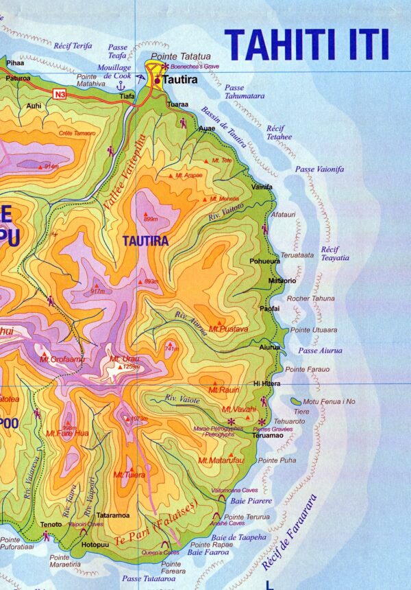 ITM Tahiti Polynesian Cruising | landkaart, autokaart 1:100.000 9781771298025  International Travel Maps   Landkaarten en wegenkaarten Pacifische Oceaan (Pacific)