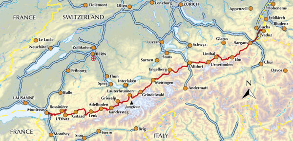 Swiss Alpine Pass Route - Via Alpina 1 | wandelgids 9781786311603  Cicerone Press   Meerdaagse wandelroutes, Wandelgidsen Zwitserland