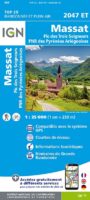 wandelkaart 2047ET Massat 1:25.000 9782758553038  IGN IGN 25 Franse Pyreneeën  Wandelkaarten Franse Pyreneeën