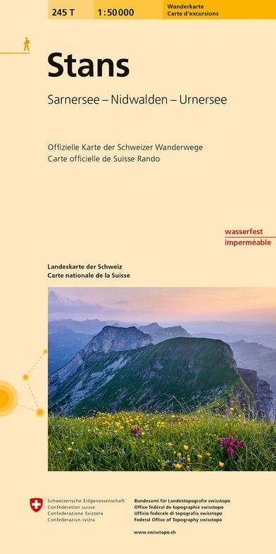 topografische wandelkaart 245T Stans [2022] 9783302302454  Bundesamt / Swisstopo T-serie 1:50.000  Wandelkaarten Midden- en Oost-Zwitserland