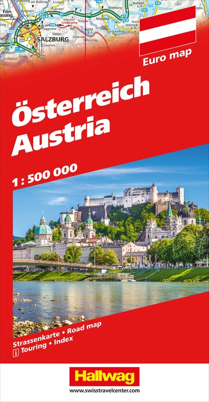 Oostenrijk, met reg., 1:500.000 9783828309944  Hallwag   Landkaarten en wegenkaarten Oostenrijk