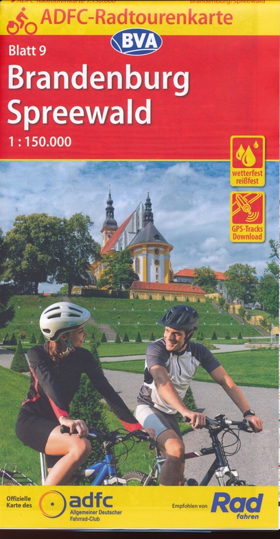 ADFC-09 Brandenburg/Spreewald | fietskaart 1:150.000 9783969900420  ADFC / BVA Radtourenkarten 1:150.000  Fietskaarten Brandenburg & Sachsen-Anhalt