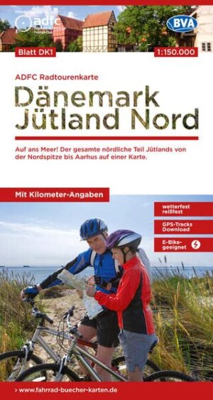 ADFC-DK1 Noord-Jutland fietskaart 1:150.000 9783969901595  ADFC / BVA Radtourenkarten 1:150.000  Fietskaarten Jutland