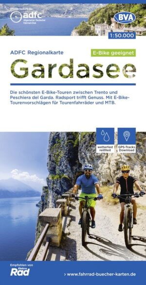 Gardasee | Gardameer fietskaart 1:50.000 9783969901670  ADFC / BVA ADFC Regionalkarte  Fietskaarten Gardameer