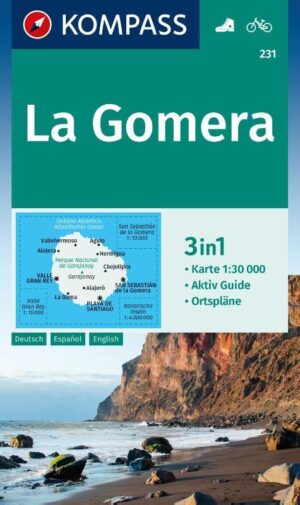 Kompass wandelkaart KP-231 La Gomera 1:30.000 9783991217930  Kompass Wandelkaarten   Landkaarten en wegenkaarten, Wandelkaarten La Gomera