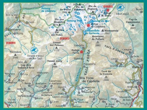 wandelkaart Vall Fosca, Montsent de Pallars 1:25.000 9788480908344  Editorial Alpina   Wandelkaarten Spaanse Pyreneeën