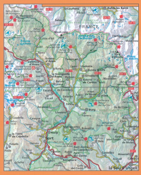 wandelkaart Alt Pirineu, Parc Natural 1:50.000 | set van 2 kaarten 9788480909143  Editorial Alpina   Wandelkaarten Spaanse Pyreneeën