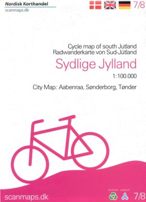 SM-7  Zuid-Jutland fietskaart 1:100.000 9788779671799  Scanmaps fietskaarten Denemarken  Fietskaarten Jutland