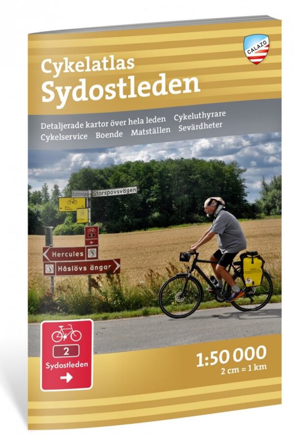 Cykelatlas Sydostleden 1:50.000 fietsatlas 9789189541726  Calazo Zweden fietsatlassen  Fietsgidsen, Fietskaarten, Meerdaagse fietsvakanties Zuid-Zweden