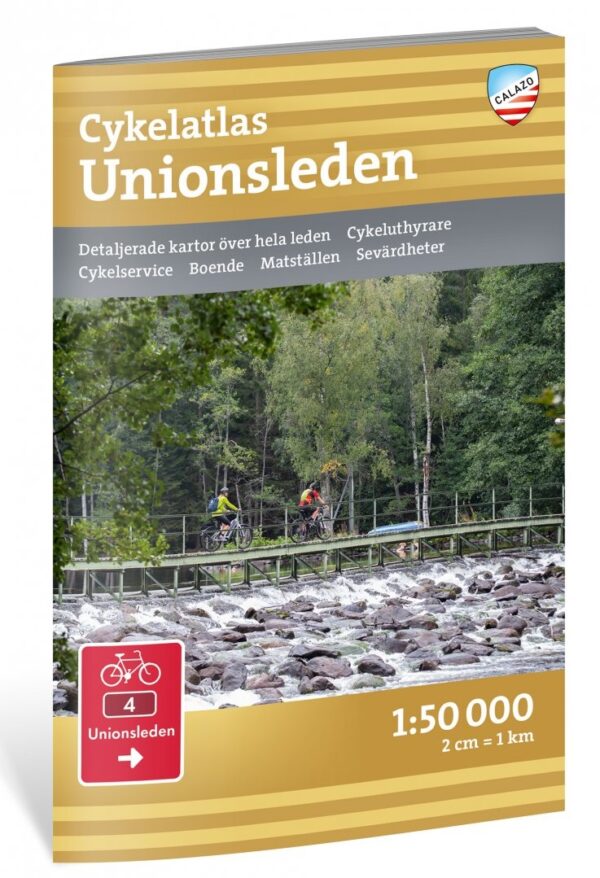 Cykelatlas Unionsleden 1:50.000 fietsatlas 9789189541740  Calazo Zweden fietsatlassen  Fietsgidsen, Fietskaarten, Meerdaagse fietsvakanties Zuid-Zweden