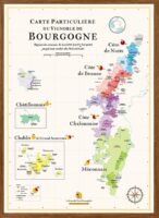 Bourgogne, Carte des Vins | kaart vd wijngebieden van de Bourgogne 9791097114046  Affiche   Wandkaarten, Wijnreisgidsen Bourgogne