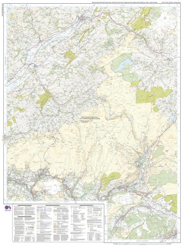 EXP-012   Brecon Beacons / Western [OL12] | wandelkaart 1:25.000 9780319242513  Ordnance Survey Explorer Maps 1:25t.  Wandelkaarten Zuid-Wales, Pembrokeshire, Brecon Beacons