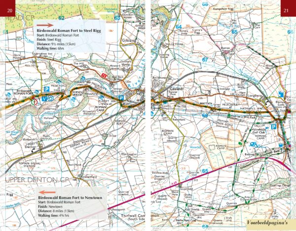 map booklet: Hadrian's Wall Path 1: 25.000 9781786311511  Cicerone Press Map Booklets  Meerdaagse wandelroutes, Wandelkaarten Noordoost-Engeland, Noordwest-Engeland