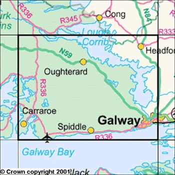 DM-45  Galway West Central | wandelkaart 9781912140039  Ordnance Survey Ireland Discovery Maps 1:50.000  Wandelkaarten Galway, Connemara, Donegal