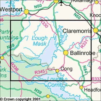 DM-38  Mayo - Galway | wandelkaart 9781912140084  Ordnance Survey Ireland Discovery Maps 1:50.000  Wandelkaarten Galway, Connemara, Donegal