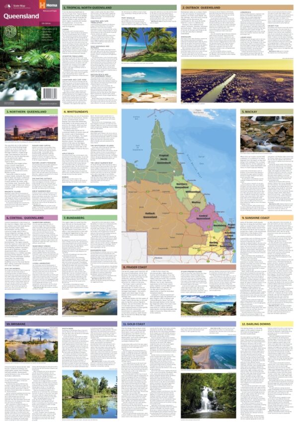 Queensland 1:2.500.000 9781922668806  Hema Maps   Landkaarten en wegenkaarten Australië