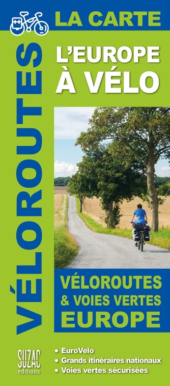 Fietskaart L'Europe à vélo | overzichtskaart fietsroutes Europa 9782490795086  Suzac   Fietskaarten Europa