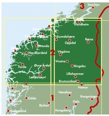 FBN2 Norwegen Mitte | autokaart, wegenkaart 1:250.000 9783707921649  Freytag & Berndt FBN Veikart  Landkaarten en wegenkaarten Zuid-Noorwegen
