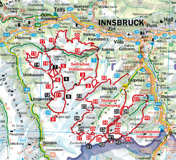 wandelgids Trekking im Stubai, Stubaier Höhenweg Rother Wanderführer 9783763346912  Bergverlag Rother RWG  Meerdaagse wandelroutes, Wandelgidsen Tirol