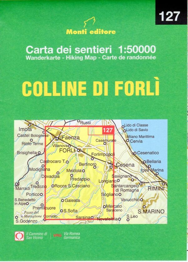 127 Le Colline di Forlì | wandelkaart 1:50.000 9788885502338  Istituto Geografico Adriatico Carte esc. 1:50.000  Wandelkaarten Bologna, Emilia-Romagna