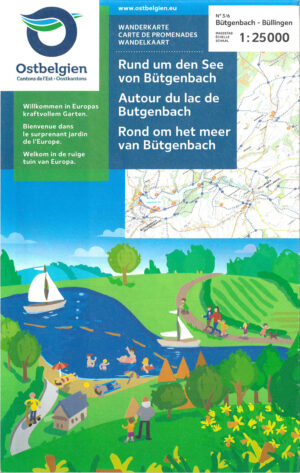 Oostkantons WK-3  Rund om het meer van Bütgenbach, Hoge Venen | wandelkaart 1:25.000 9789462354708  NGI / VVV NGI / VVV wandelkaarten  Wandelkaarten Wallonië (Ardennen)