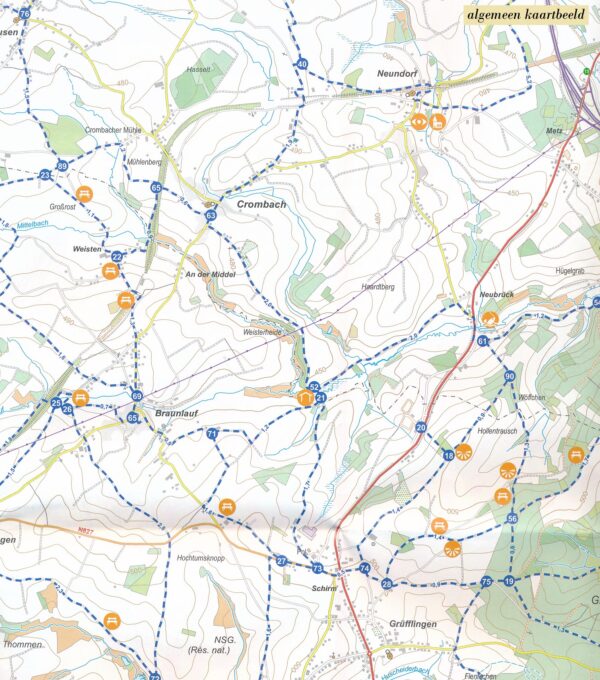 Oostkantons WK-6  wandelkaart rondom Eupen en Geuldal, Hoge Venen 1:25.000 9789462355019  NGI / VVV NGI / VVV wandelkaarten  Wandelkaarten Wallonië (Ardennen)