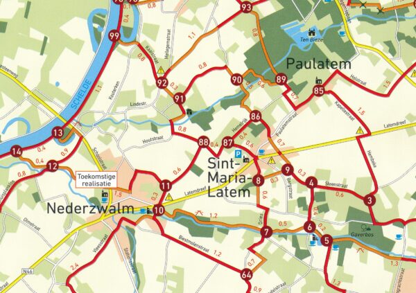 Bronbossen Vlaamse Ardennen Scheldeland wandelnetwerk 1:25.000 9789491414855  NGI   Wandelkaarten Gent, Brugge & westelijk Vlaanderen