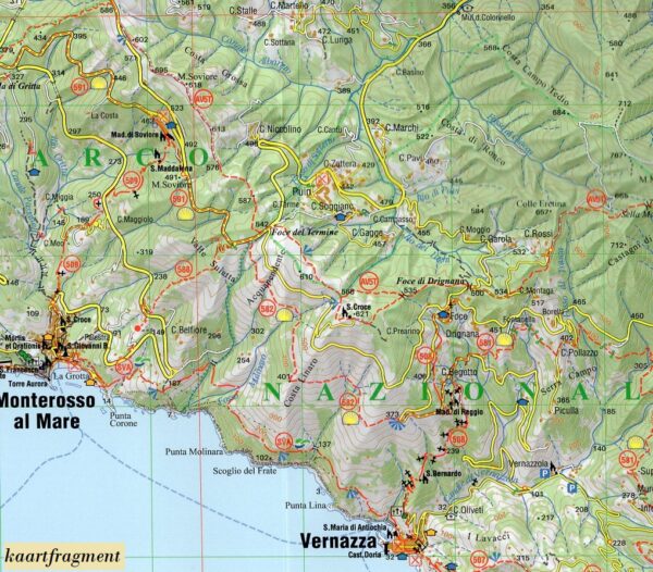 ESC-41 Cinque Terre | wandelkaart 1:25.000 9791280163097  Escursionista Carta dei Sentieri 1:25.000  Wandelkaarten Genua, Cinque Terre (Ligurië)