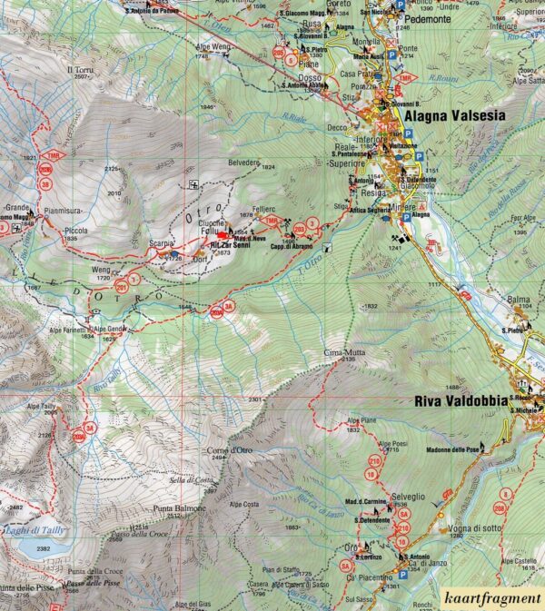 ESC-08  Monte Rosa | wandelkaart 1:25.000 9791280163134  Escursionista Carta dei Sentieri 1:25.000  Wandelkaarten Aosta, Gran Paradiso