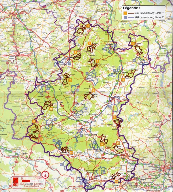 wandelgids provincie Luxemburg (B) | 16 Randonnées en Boucle, Tome 1 9782930488134  SGR Topoguides  Wandelgidsen Wallonië (Ardennen)