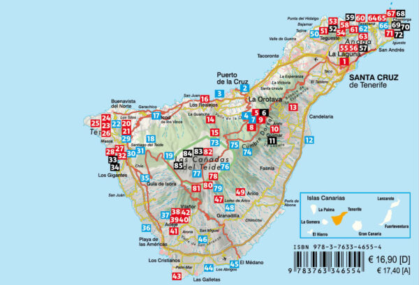 wandelgids Teneriffa, Tenerife Rother Wanderführer 9783763346554  Bergverlag Rother RWG  Wandelgidsen Tenerife