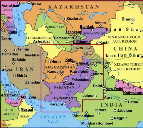 Afghanistan | wegenkaart - overzichtskaart 1:2.000.000 9786155010019  Gizi Map   Landkaarten en wegenkaarten Zijderoute (de landen van de)