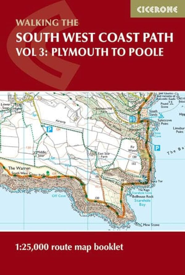 map booklet: South West Coast Path. Plymouth to Poole 1:25.000 9781786312006  Cicerone Press Map Booklets  Meerdaagse wandelroutes, Wandelkaarten West Country