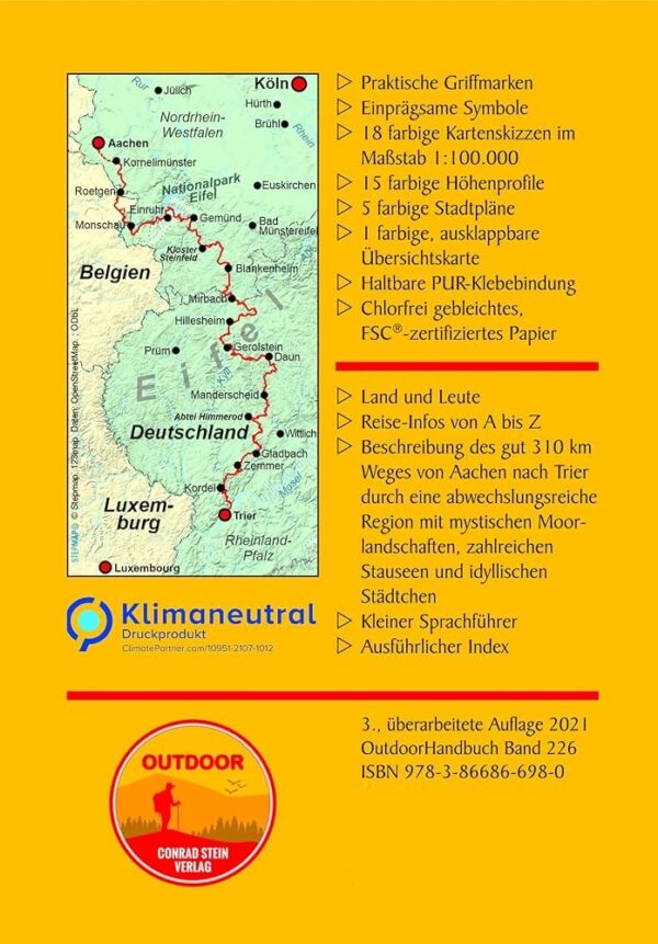 Eifelsteig | wandelgids (Duitstalig) 9783866866980  Conrad Stein Verlag Outdoor - Der Weg ist das Ziel  Meerdaagse wandelroutes, Wandelgidsen Eifel
