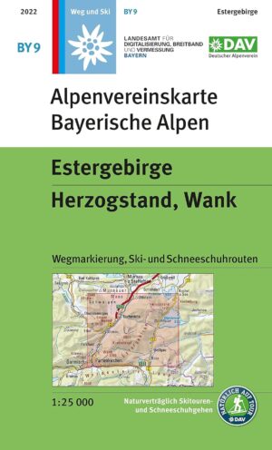 Alpenverein wandelkaart BY-09 Estergebirge 1:25.000 9783948256272  Deutscher AlpenVerein Alpenvereinskarten  Wandelkaarten Beierse Alpen