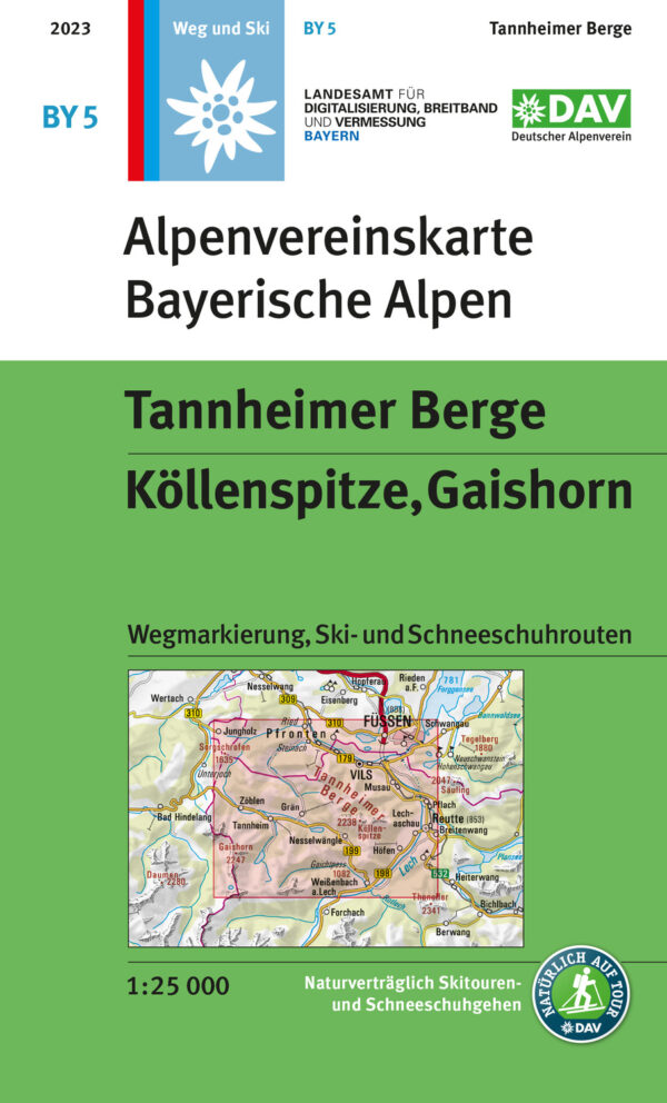 Alpenverein wandelkaart BY-05  Tannheimer Berge 1:25.000 9783948256395  Deutscher AlpenVerein Alpenvereinskarten  Wandelkaarten Beierse Alpen