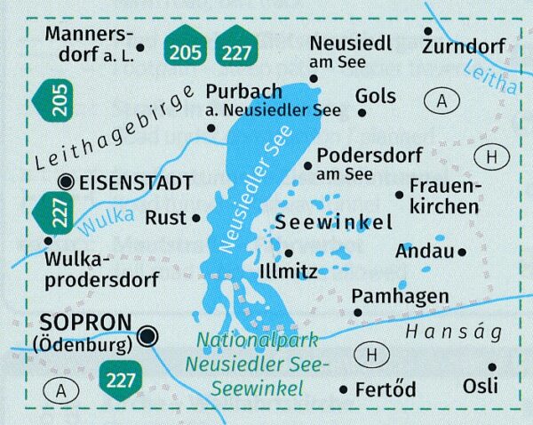 Kompass wandelkaart KP-215 Neusiedler See 1:50.000 9783991540267  Kompass Wandelkaarten Kompass Oostenrijk  Wandelkaarten Oberösterreich, Niederösterreich, Burgenland