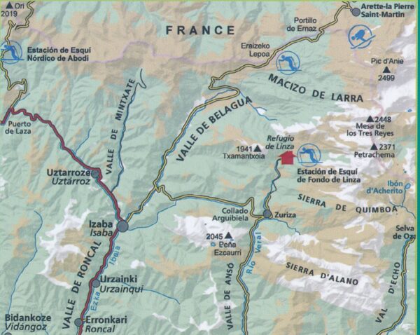 wandelkaart Valles de Belagua y Roncal - Macizo de Larra 1:25.000 9788480909396  Editorial Alpina   Wandelkaarten Spaanse Pyreneeën