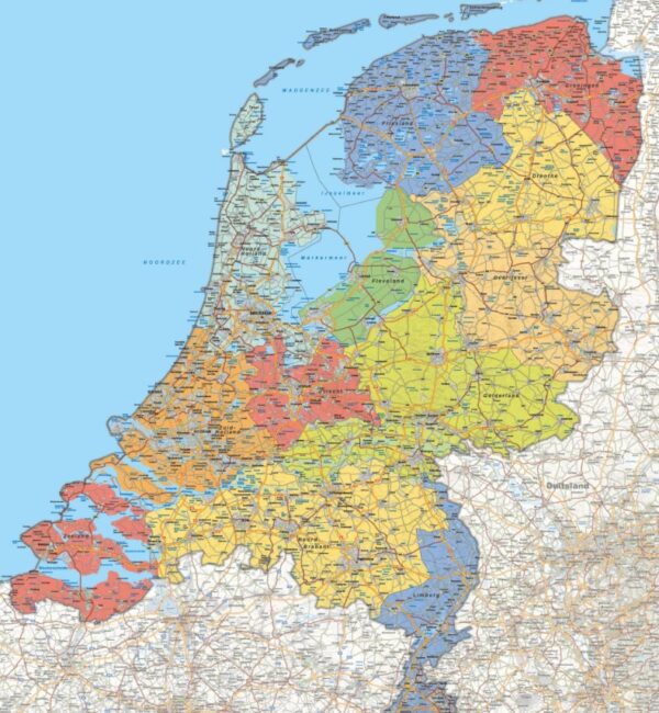 Wandkaart van Nederland van Kurk 100 x 140 cm KURKNL  Kurkwandkaarten   Wandkaarten Nederland
