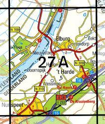 27A Elburg topografische wandelkaart 1:25.000 TK25.27A  Kadaster / Geo-Informatie Top. kaarten Gelderland  Wandelkaarten Arnhem en de Veluwe