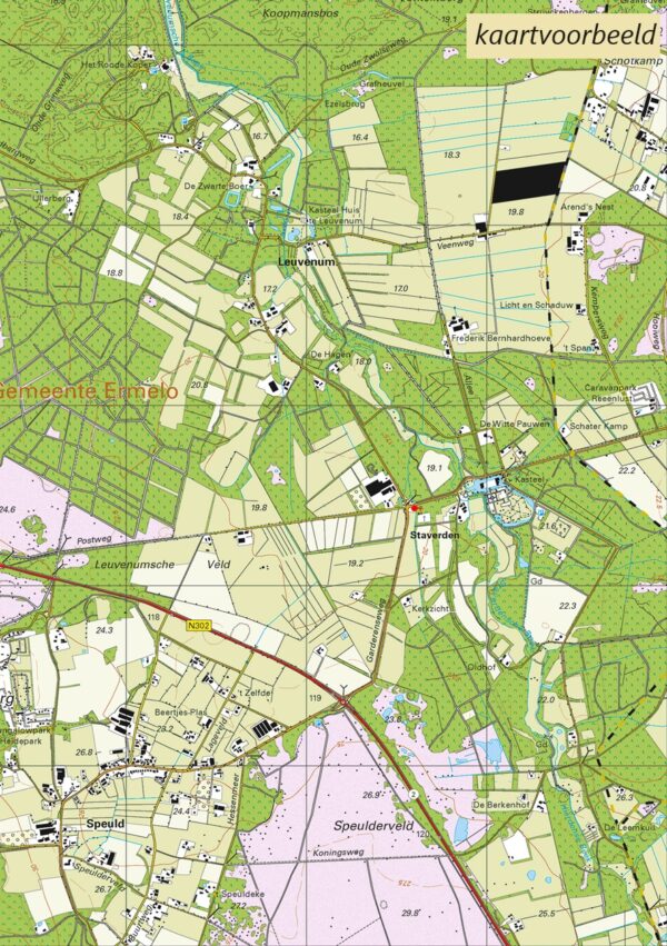 32G Barneveld topografische wandelkaart 1:25.000 TK25.32G  Kadaster / Geo-Informatie Top. kaarten Gelderland  Wandelkaarten Arnhem en de Veluwe