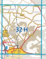 32H  Ede (-Noord) topografische wandelkaart 1:25.000 TK25.32H  Kadaster / Geo-Informatie Top. kaarten Gelderland  Wandelkaarten Arnhem en de Veluwe