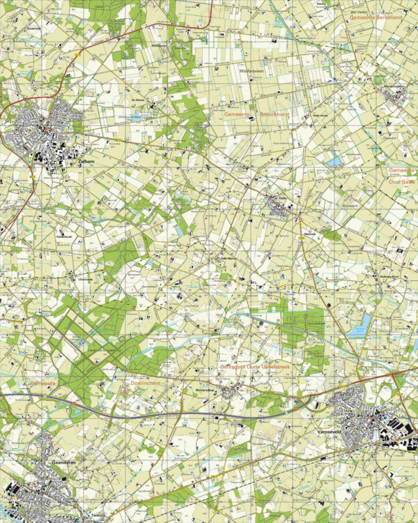 41A  Varsseveld topografische wandelkaart 1:25.000 TK25.41A  Kadaster / Geo-Informatie Top. kaarten Gelderland  Wandelkaarten Gelderse IJssel en Achterhoek