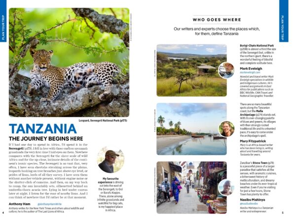 Lonely Planet Tanzania 9781787017771  Lonely Planet Travel Guides  Reisgidsen Tanzania, Zanzibar