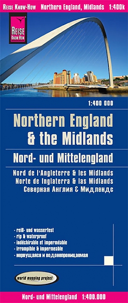 landkaart, wegenkaart Noord-Engeland en Midden-Engeland 1:400.000 9783831774364  Reise Know-How Verlag WMP Polyart  Landkaarten en wegenkaarten Engeland