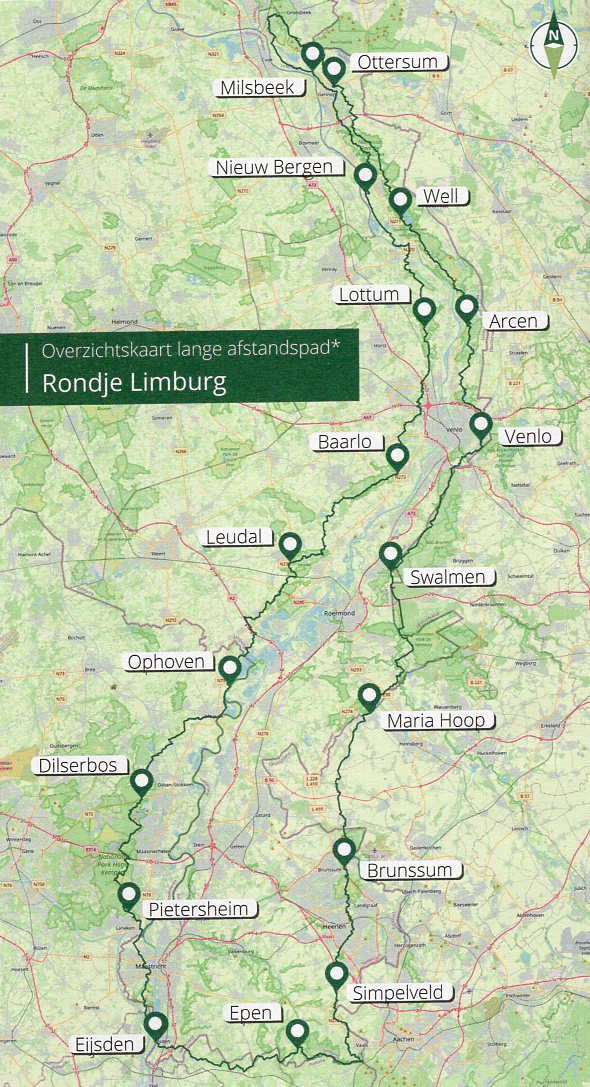 Rondje Limburg | wandelgids 9789090372815 Vincent Rommelaars, Sylvia Jochems Rondje Limburg   Meerdaagse wandelroutes, Wandelgidsen Maastricht en Zuid-Limburg, Noord- en Midden-Limburg